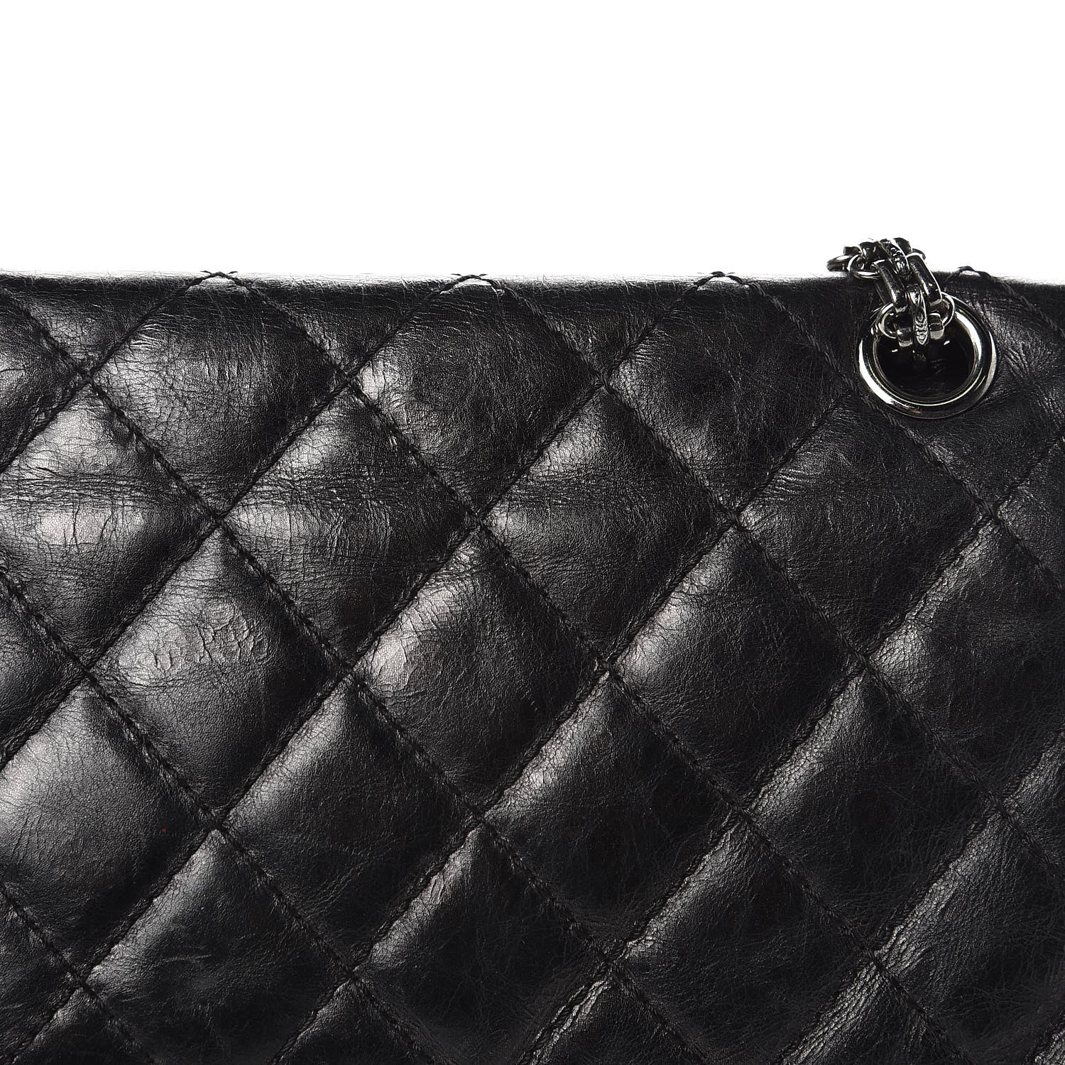 Chanel Metallic Aged Calfskin Quilted 2.55 Reissue 226 Flap Black 11 of 16