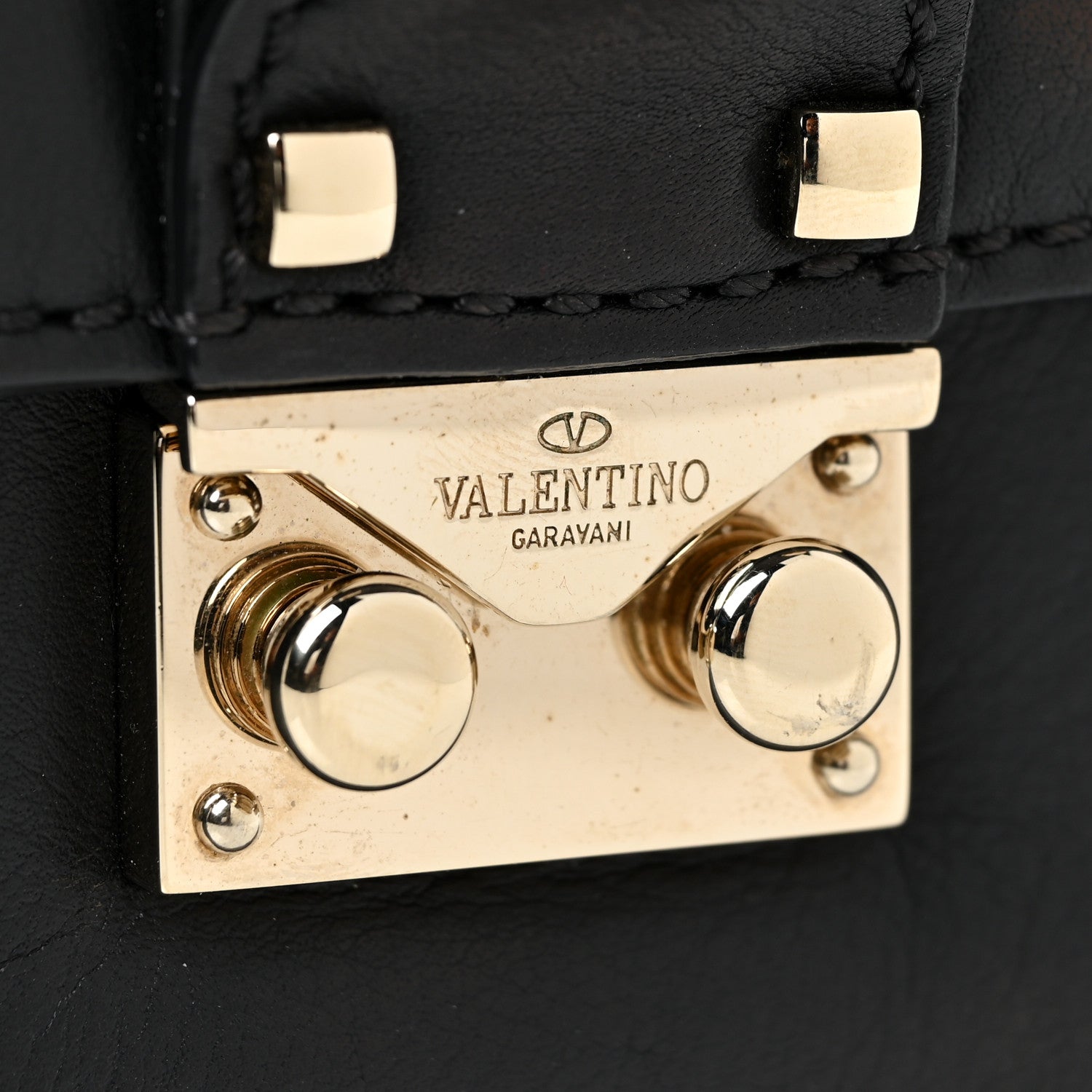 Valentino Garavani Vitello Mini Glam Lock Rockstud Flap Black 12 of 12