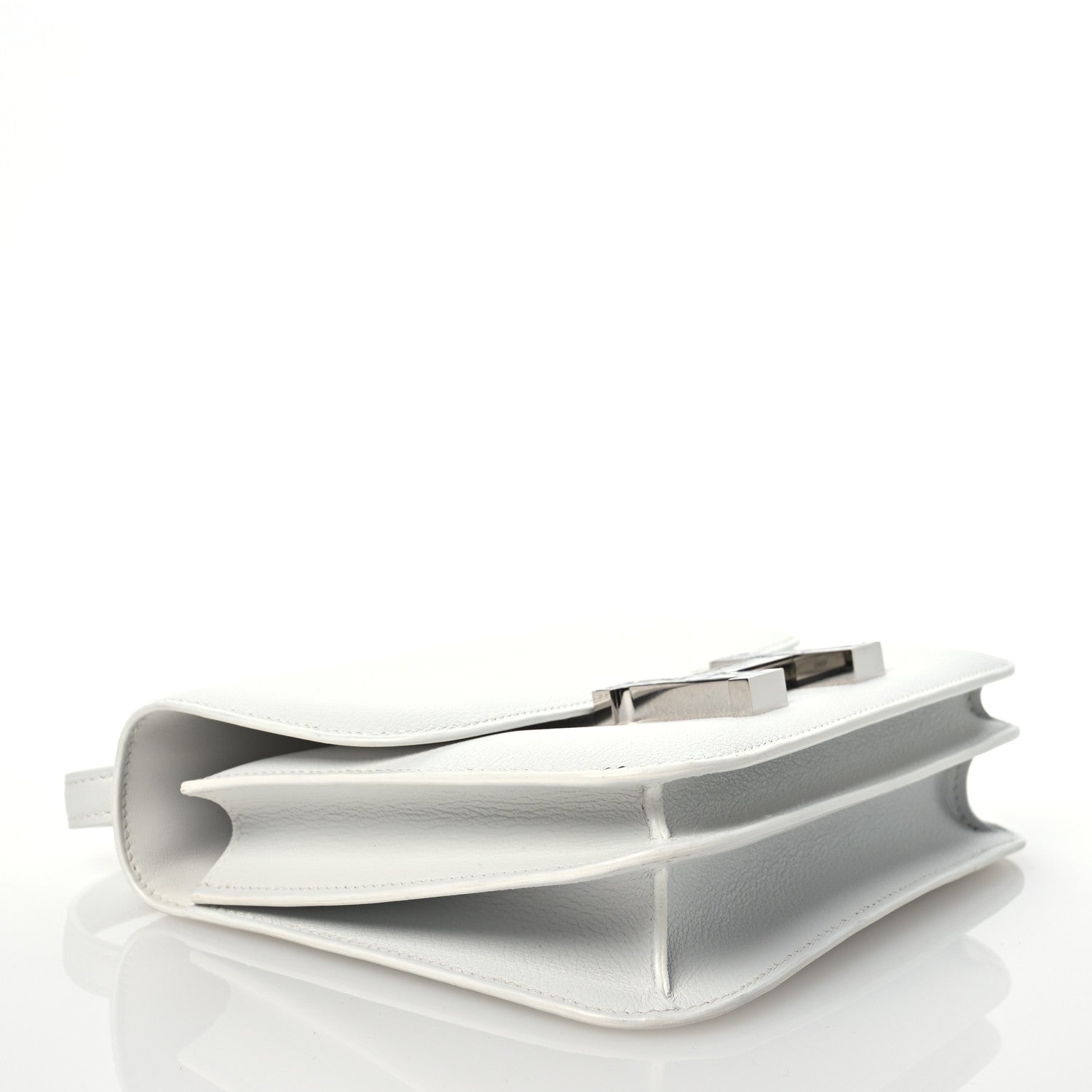 Hermes Evercolor Shiny Alligator Constance 18 New White Gris Ciment 3 of 11