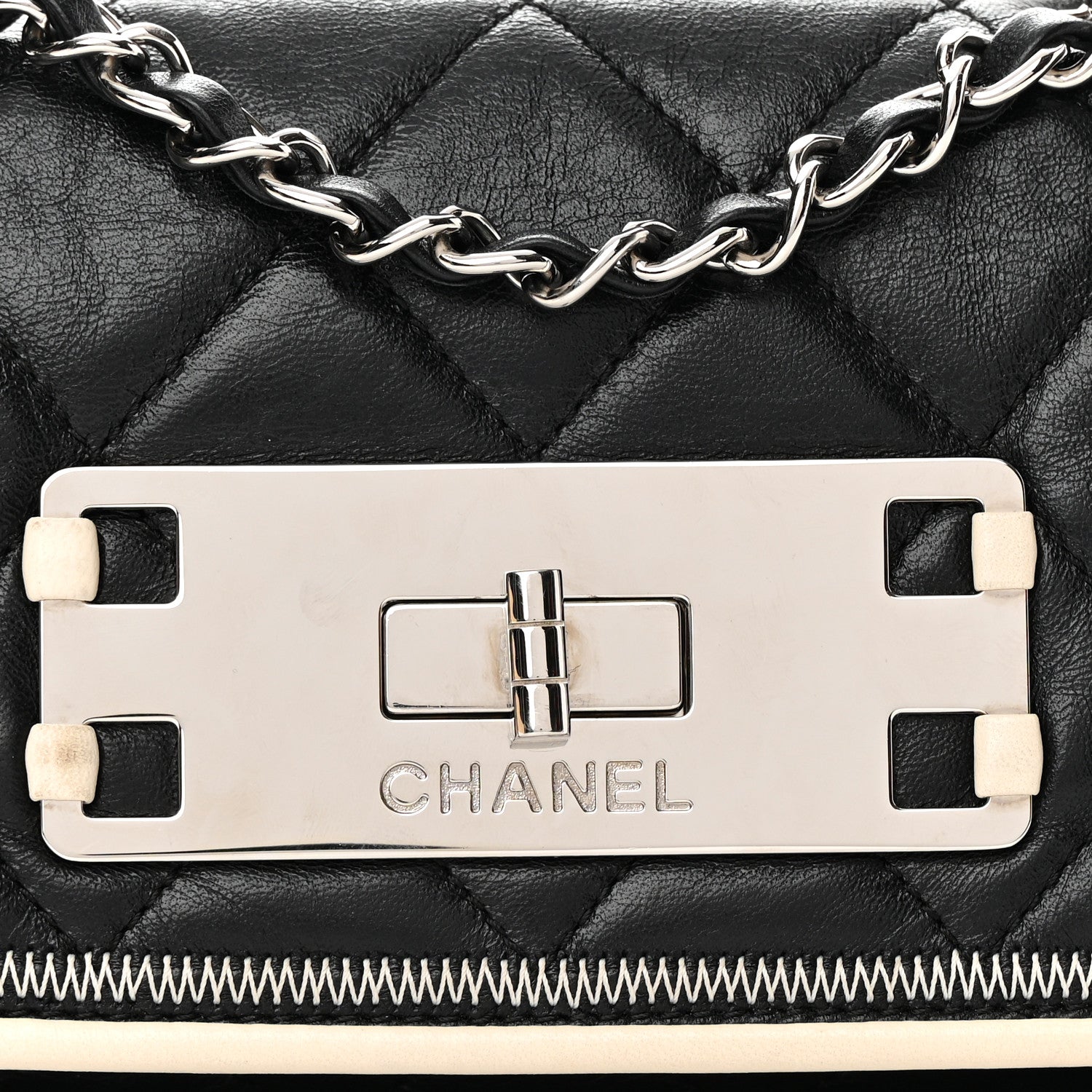 Chanel Lambskin East West Mademoiselle Flap Black 7 of 13