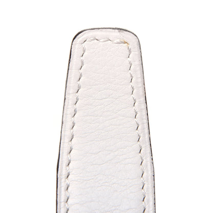 Hermes Swift Epsom 24mm H Belt Strap 95 White Blue Jean 6 of 6