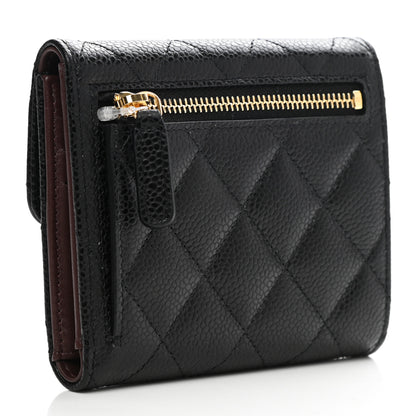Chanel Caviar Quilted Compact Flap Wallet Black 3 of 8