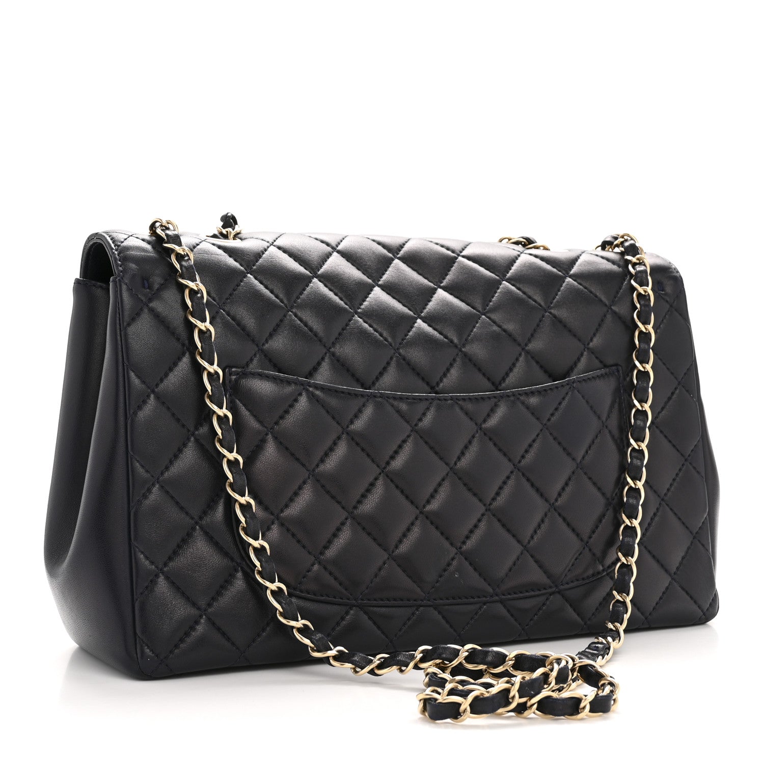 Chanel Lambskin Quilted Medium Mademoiselle Chic Flap Navy 3 of 12