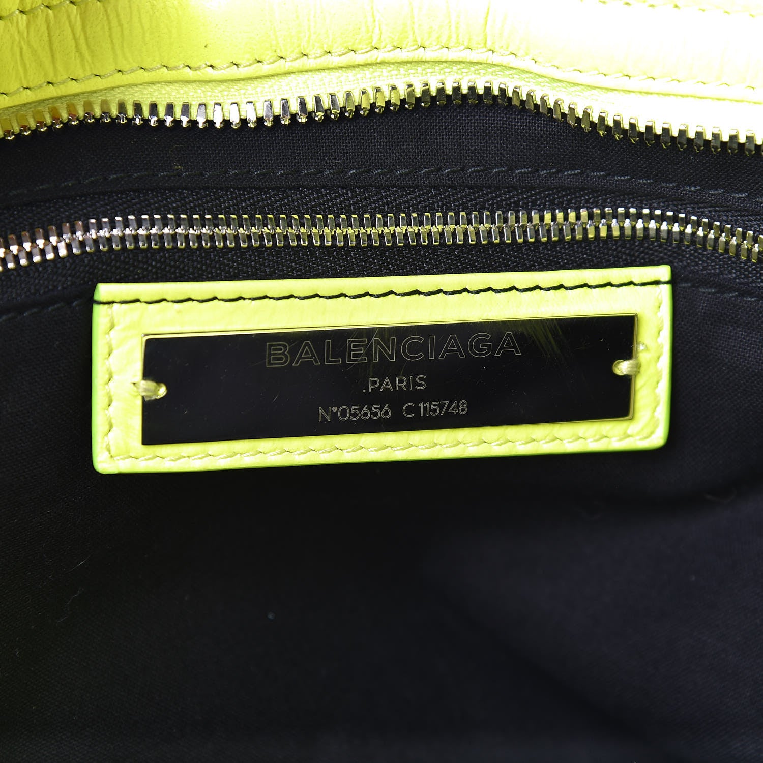 Balenciaga Agneau Classic Silver Hardware City Jaune Fluo 9 of 10