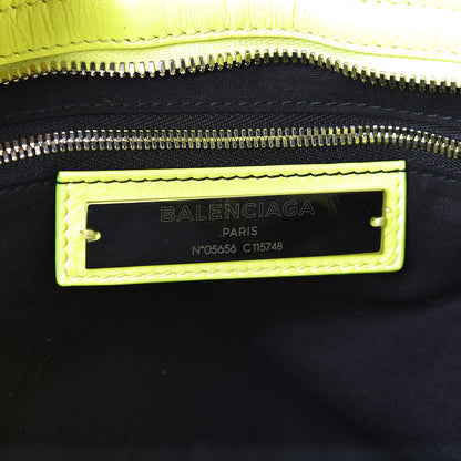 Balenciaga Agneau Classic Silver Hardware City Jaune Fluo 9 of 10