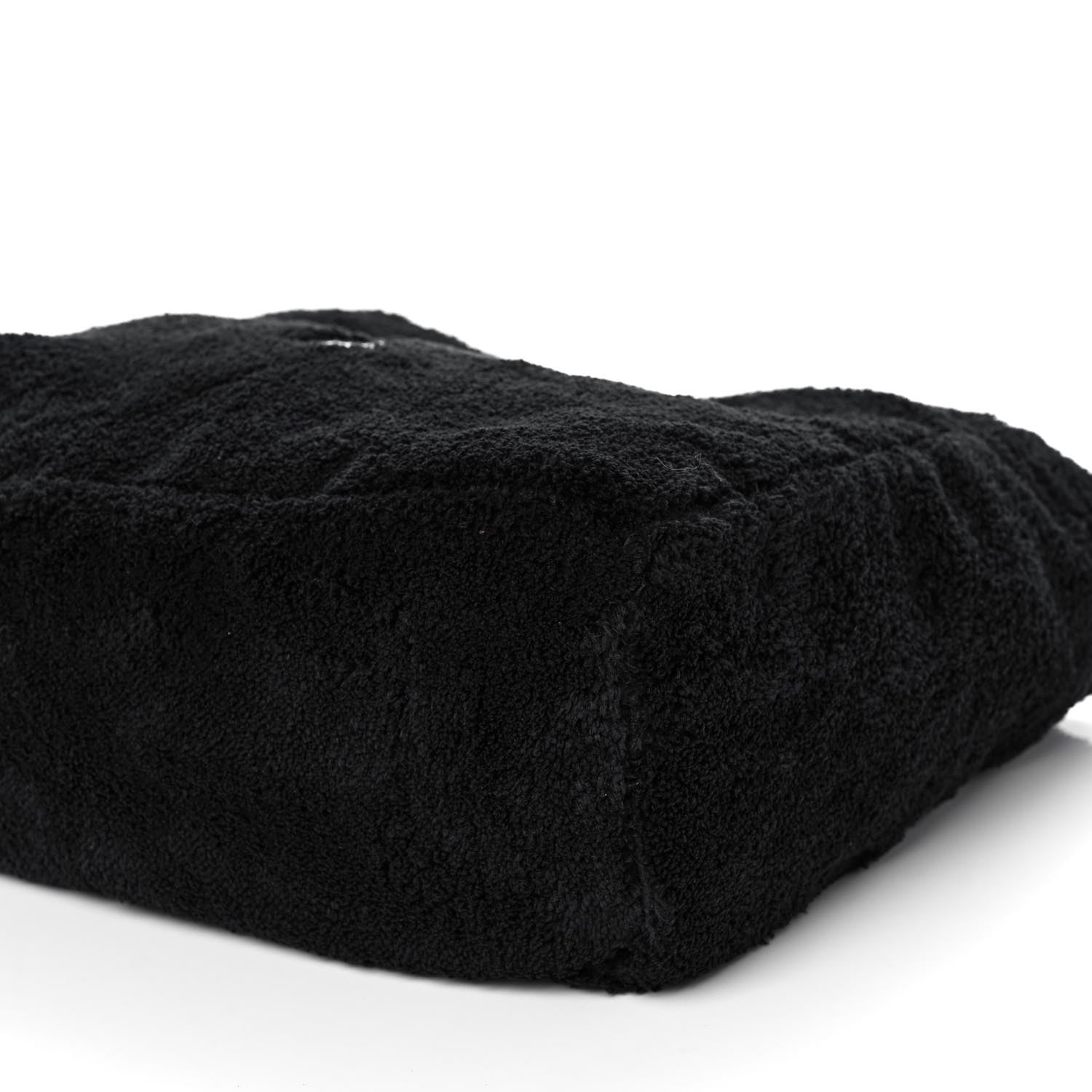 Prada Terry Cloth Tote Bag Black White 10 of 10