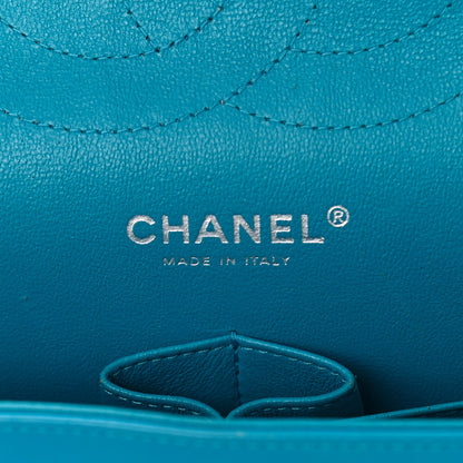 Chanel Patent Quilted Jumbo Double Flap Blue 6 of 10