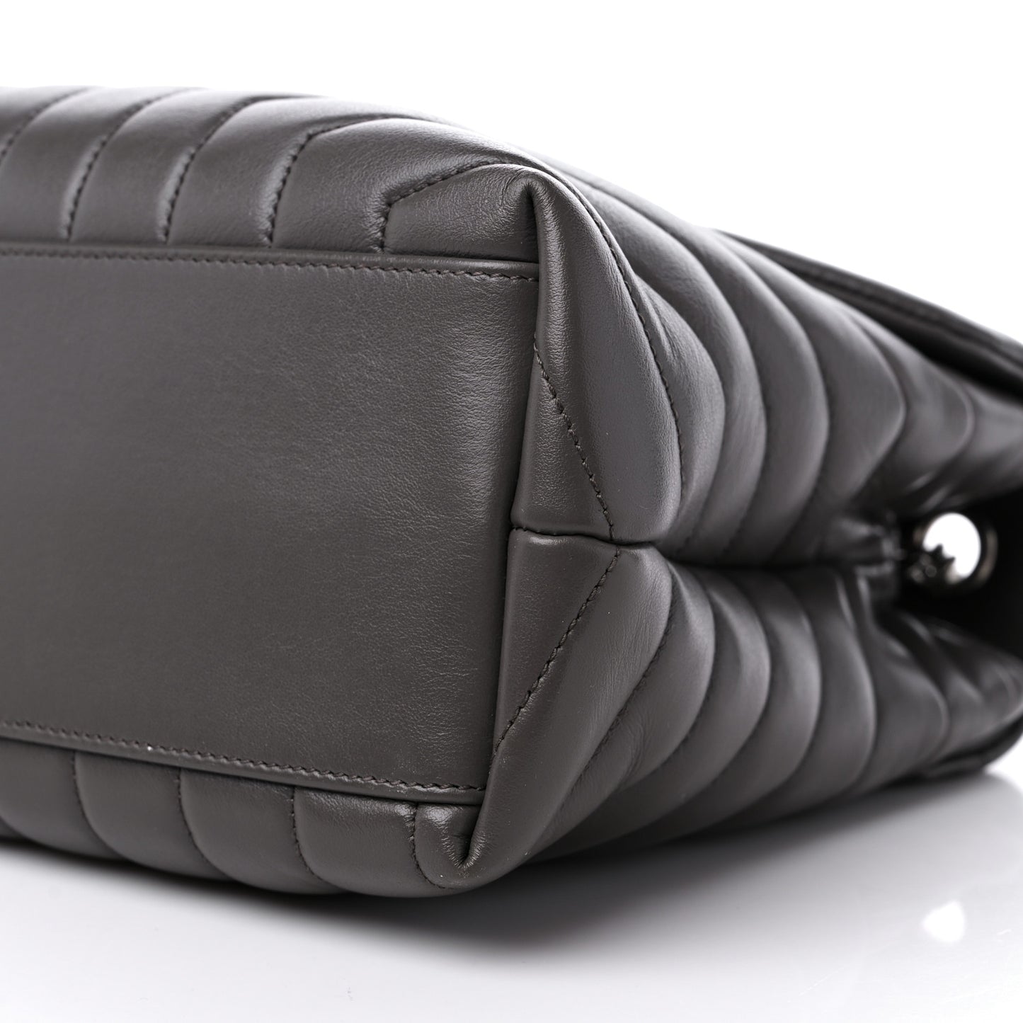 Calfskin Y Quilted Monogram Medium Loulou Chain Satchel Earth