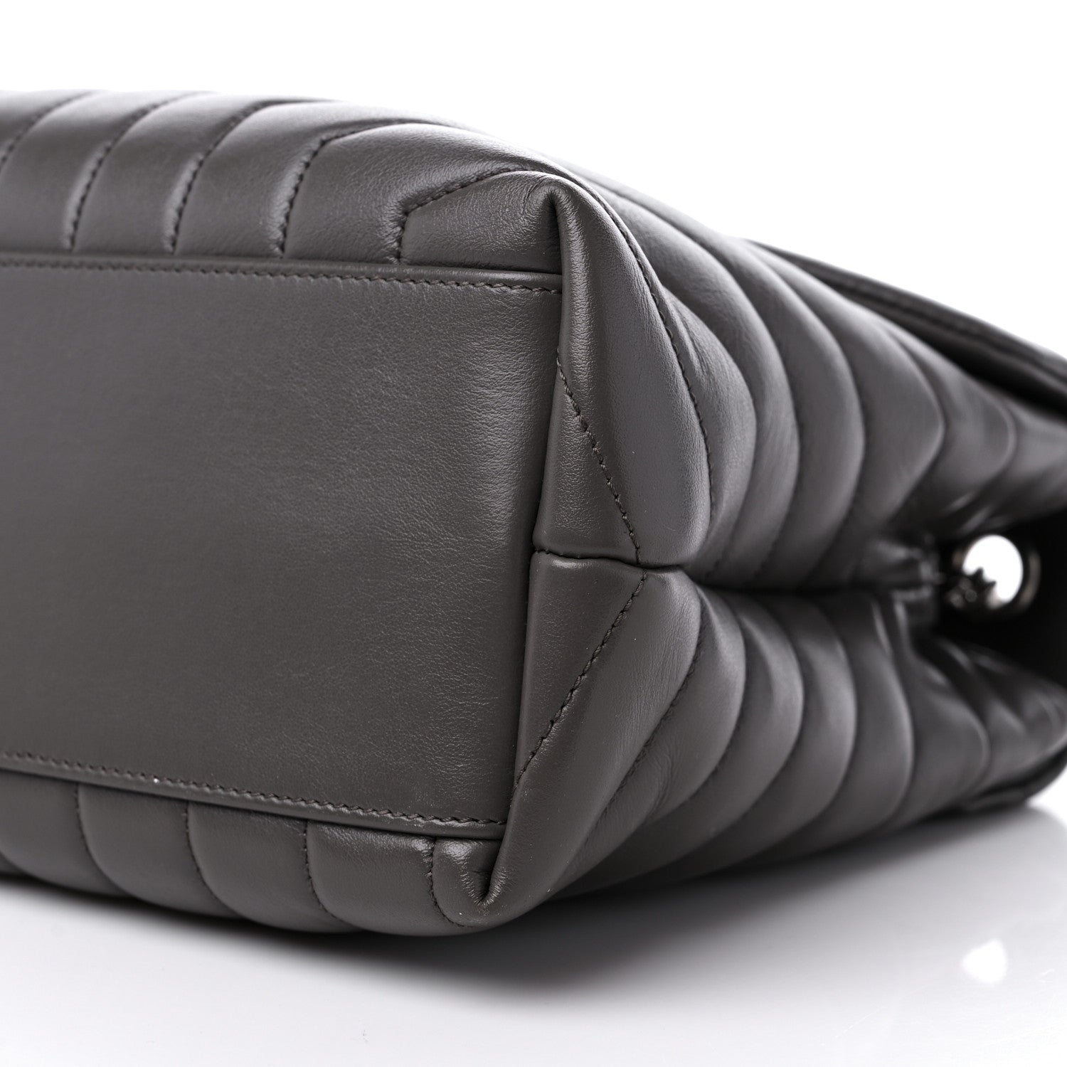 Saint Laurent Calfskin Y Quilted Monogram Medium Loulou Chain Satchel Earth 10 of 11