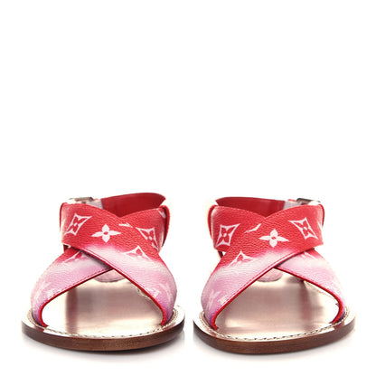 Louis Vuitton Monogram Escale Palma Flat Sandals 36 Rouge 2 of 7