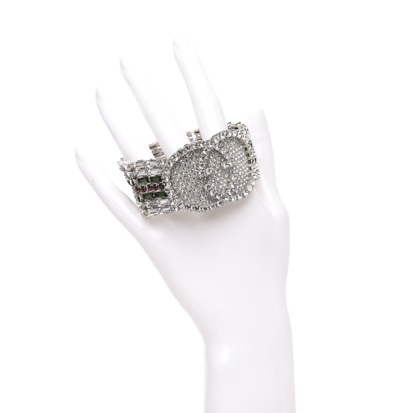 Crystals Double G Web Tennis Bracelet L Multicolor
