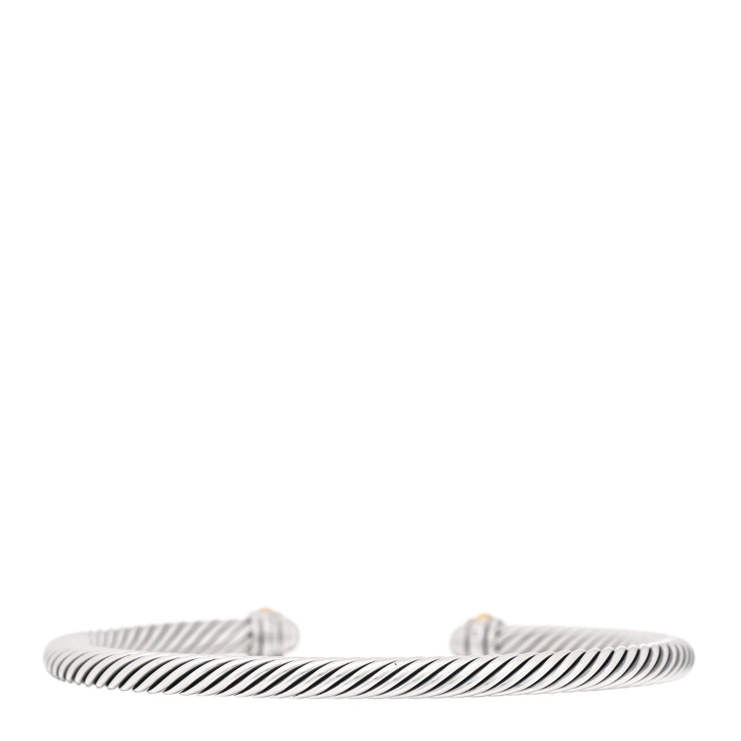 Sterling Silver 18K Yellow Gold 4mm Cable Classics Bracelet