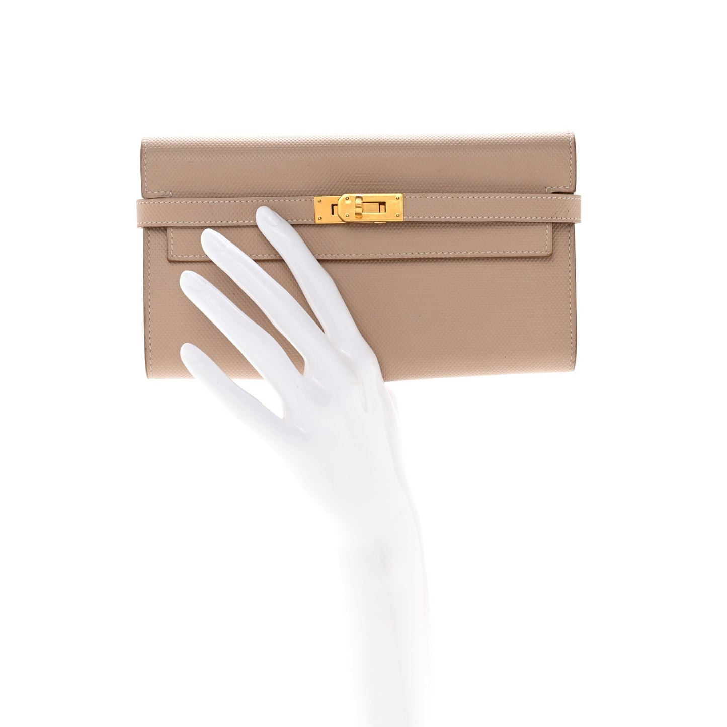 Grain d'H Kelly Longue Wallet Argile