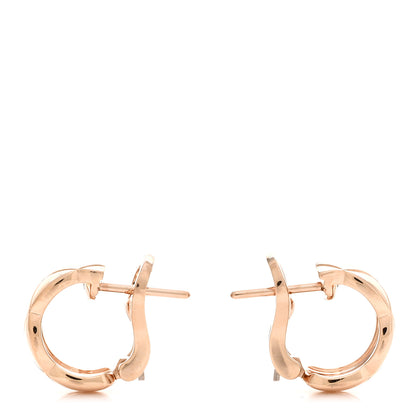 Chanel 18K Beige Gold Coco Crush Hoop Earrings 3 of 4