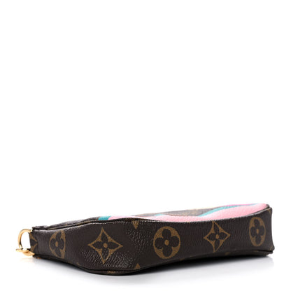 Louis Vuitton Monogram 2016 Christmas Animation Mini Pochette Accessories Rose Ballerine 4 of 11