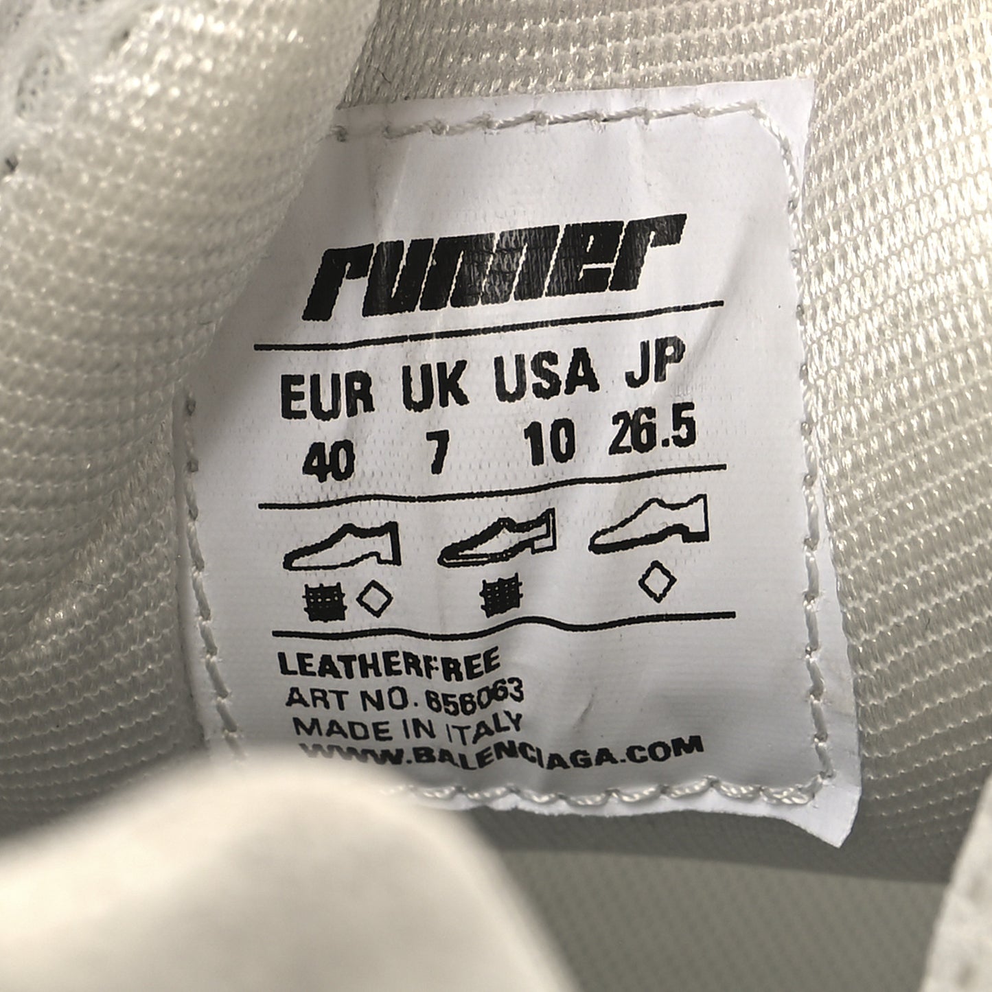 Mesh Rubber Monocolor Womens Runner Sneakers 40 White