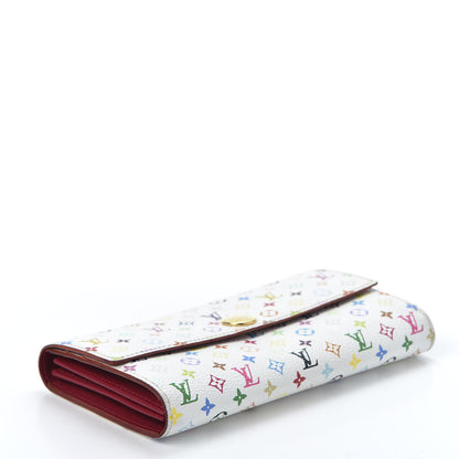 Louis Vuitton Monogram Multicolor Sarah Wallet White Eglantine 3 of 9