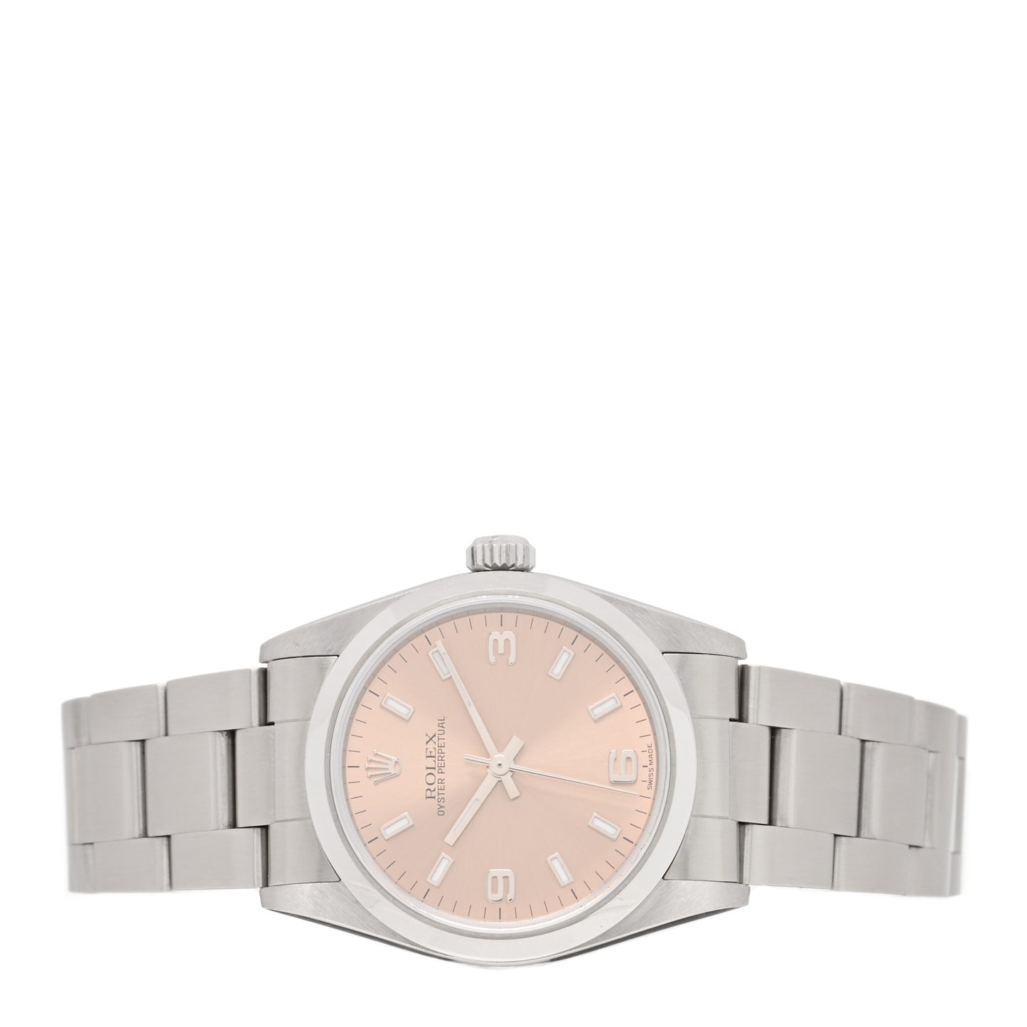 Stainless Steel 31mm Oyster Perpetual Watch Pink 77080