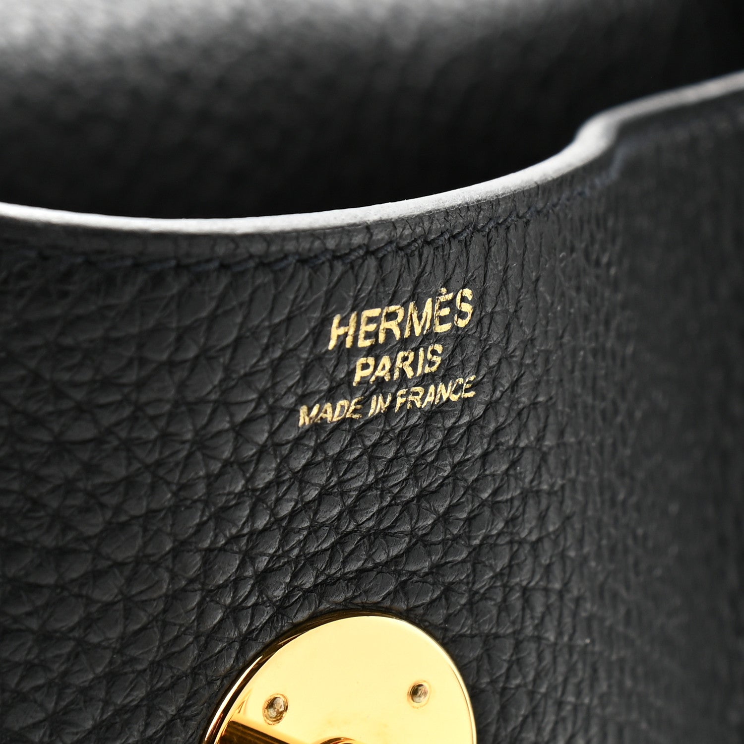Hermes Taurillon Clemence Lindy 30 Black 6 of 8