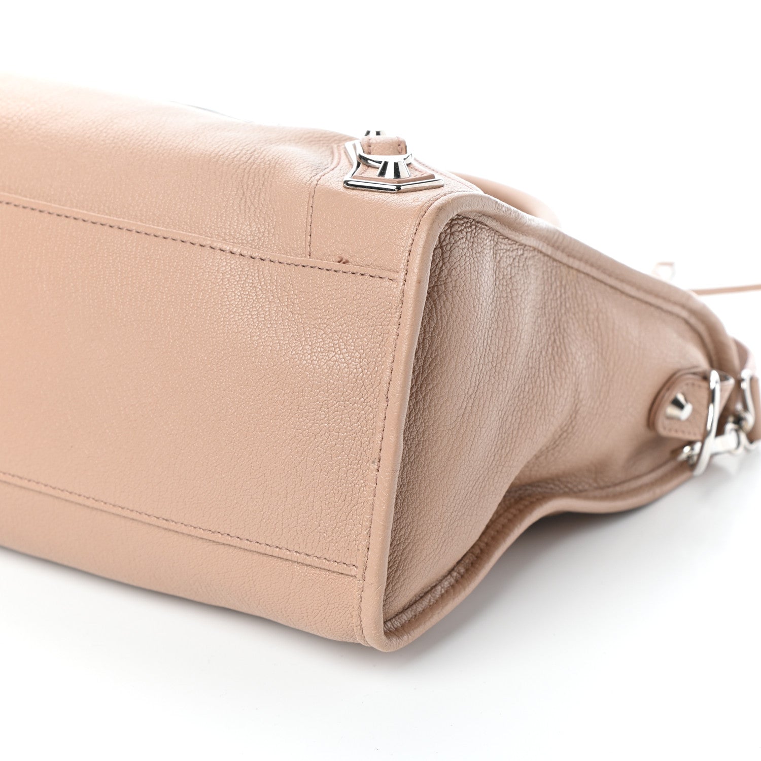Balenciaga Shiny Goatskin Silver Metallic Edge Hardware City Rose Des Sables 9 of 9