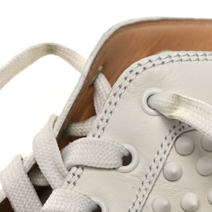 Christian Louboutin Nappa Laminato Dino Spikes Mens Yang Louis Flat Sneakers 45 Latte Silver 12 of 15