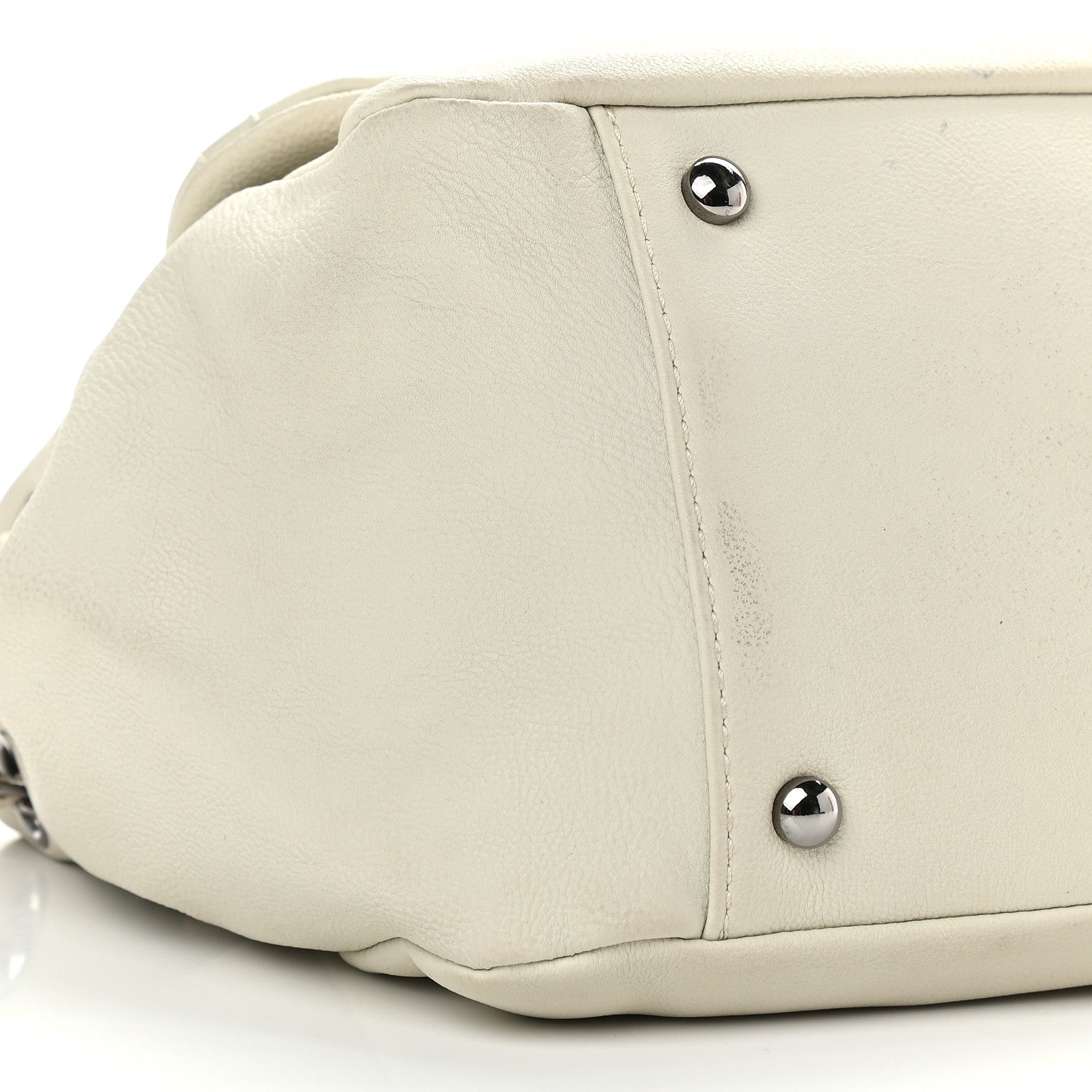 Chanel Calfskin Diamond Stitch Accordion Flap White 8 of 13