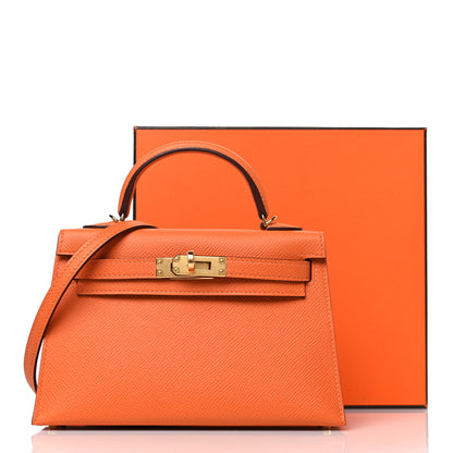 Hermes Epsom Mini Kelly Sellier 20 Orange 24 of 25