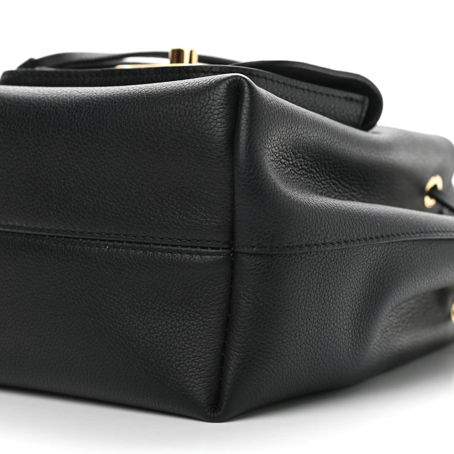 Louis Vuitton Calfskin Lockme Bucket MM Black 9 of 12
