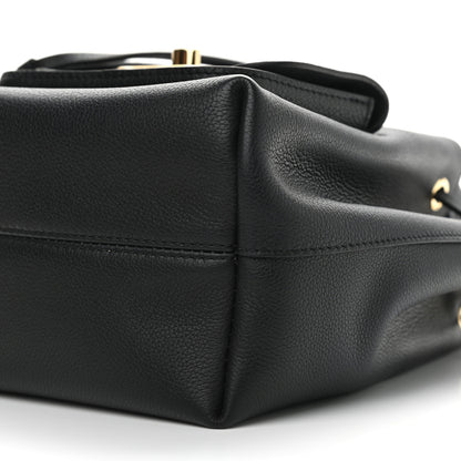 Louis Vuitton Calfskin Lockme Bucket MM Black 9 of 12