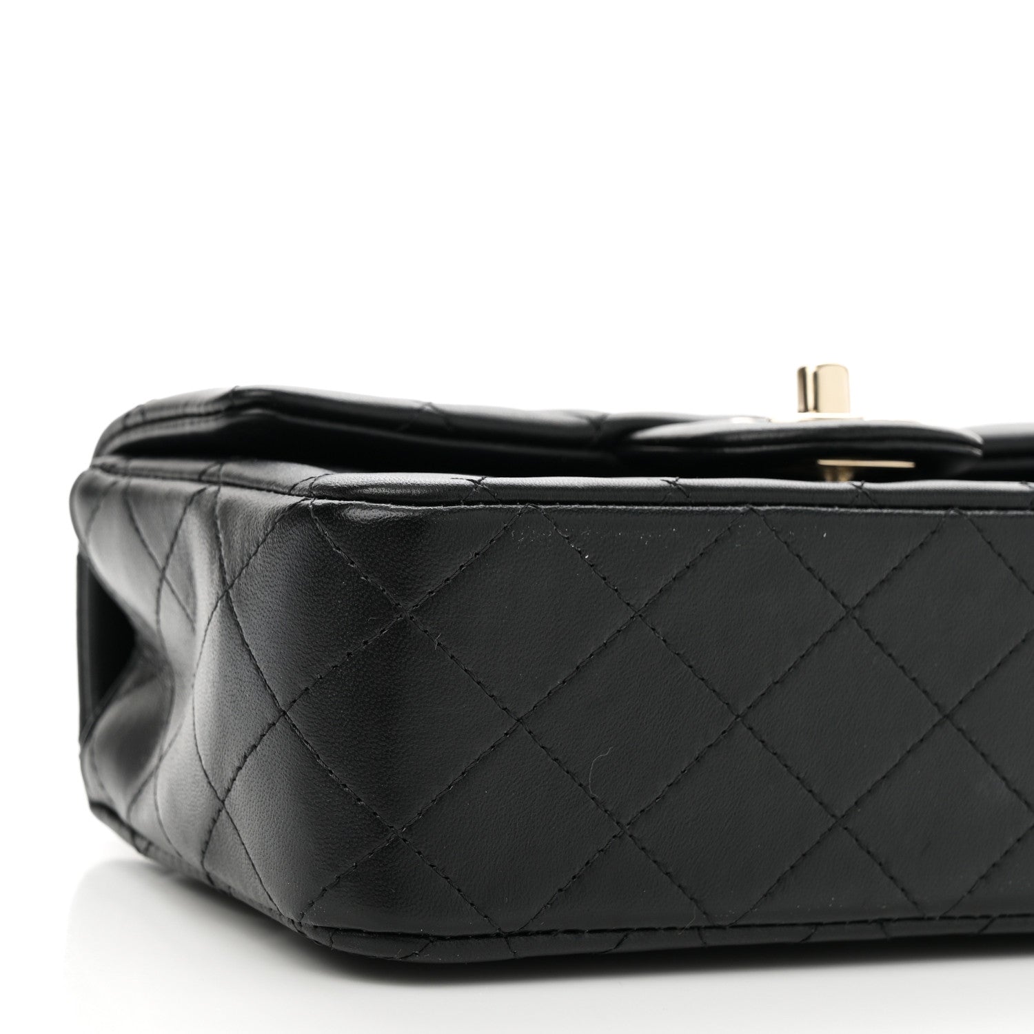 Chanel Lambskin Quilted Mini Top Handle Rectangular Flap Black 9 of 11