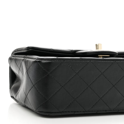 Chanel Lambskin Quilted Mini Top Handle Rectangular Flap Black 9 of 11