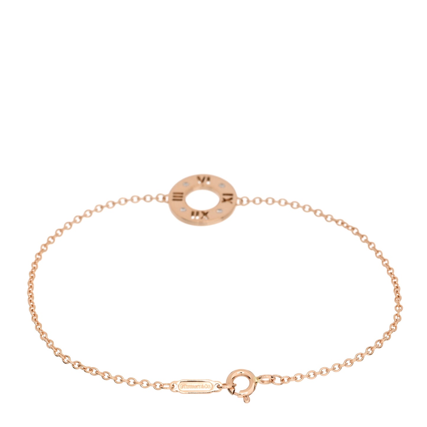 18K Rose Gold Diamond Atlas Pierced Bracelet