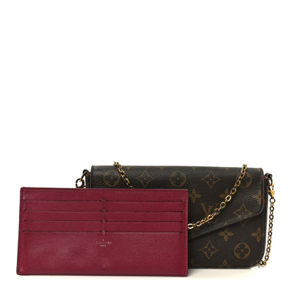Louis Vuitton Monogram Pochette Felicie Chain Wallet Fuchsia 3 of 14