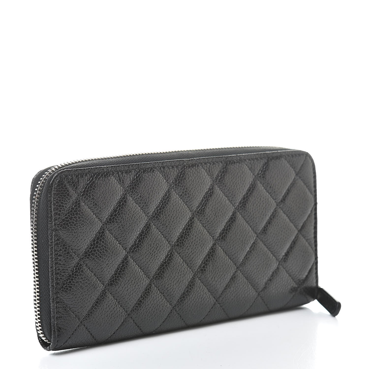Chanel Caviar Quilted Large Gusset Zip Around Wallet Black 3 of 10