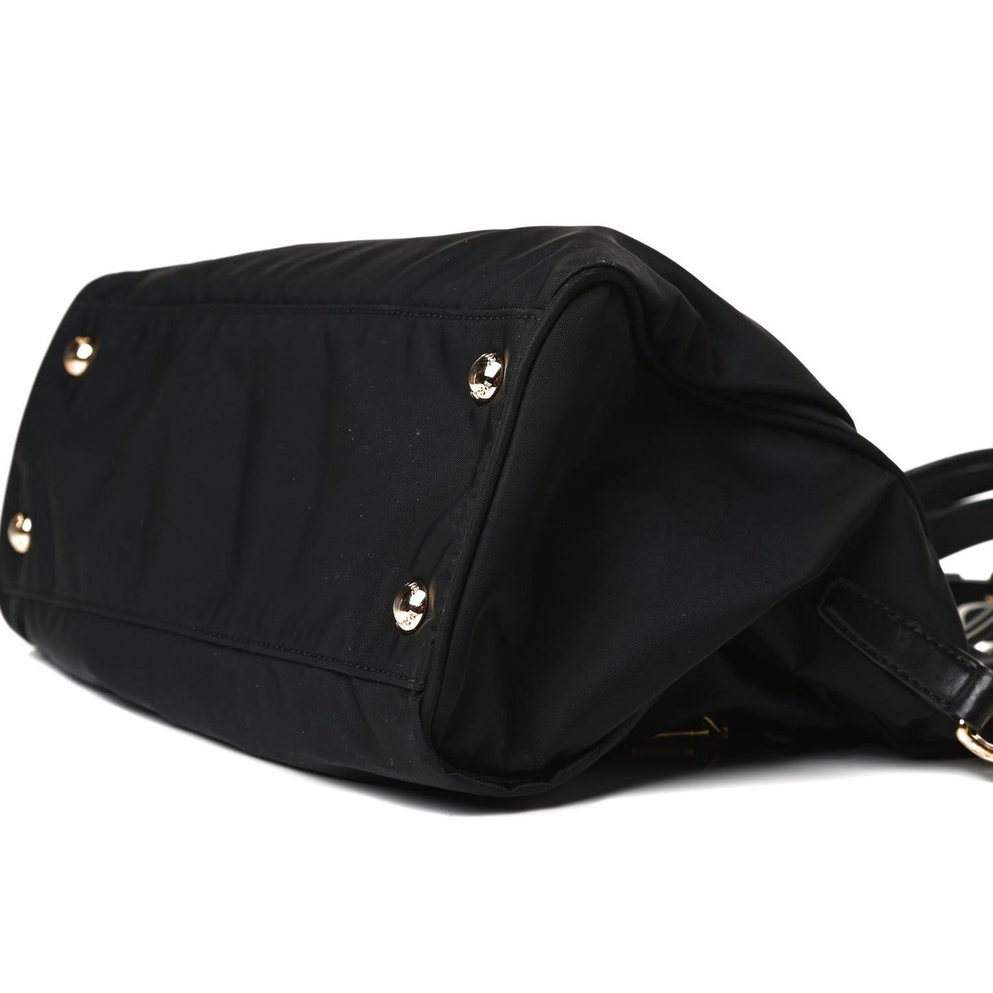 Nylon Soft Calfskin Tote Black