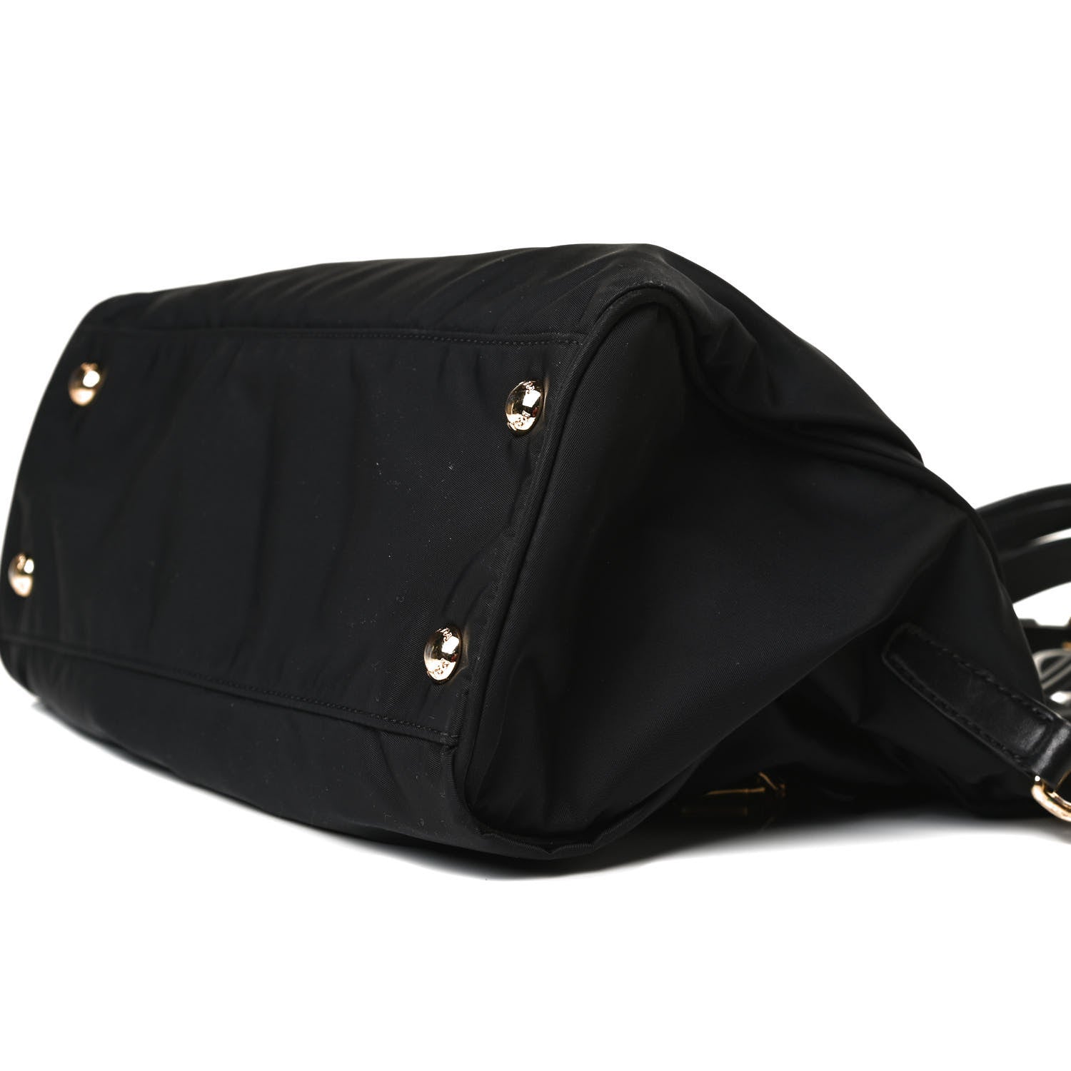 Prada Nylon Soft Calfskin Tote Black 8 of 12
