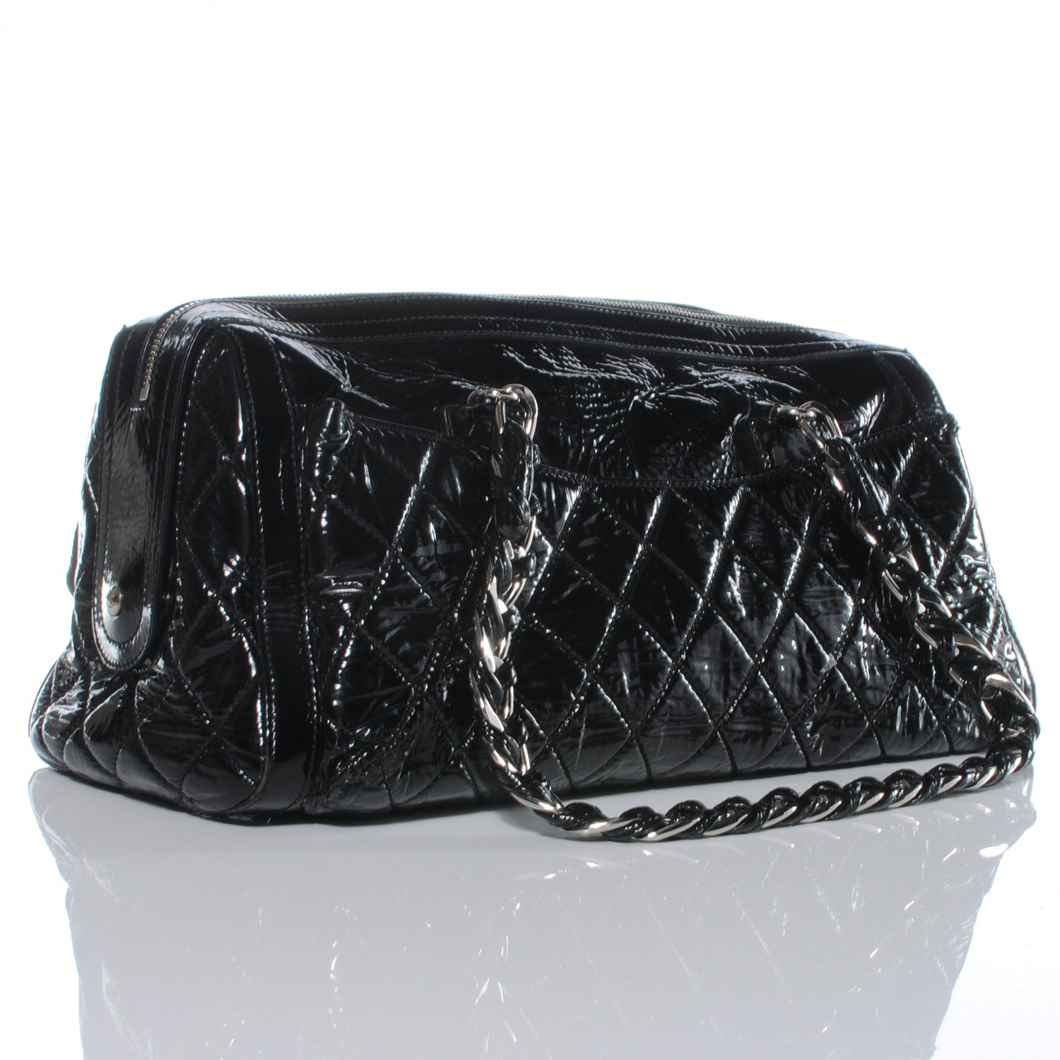 Chanel Patent Day Glo Flap Bag Black 3 of 7