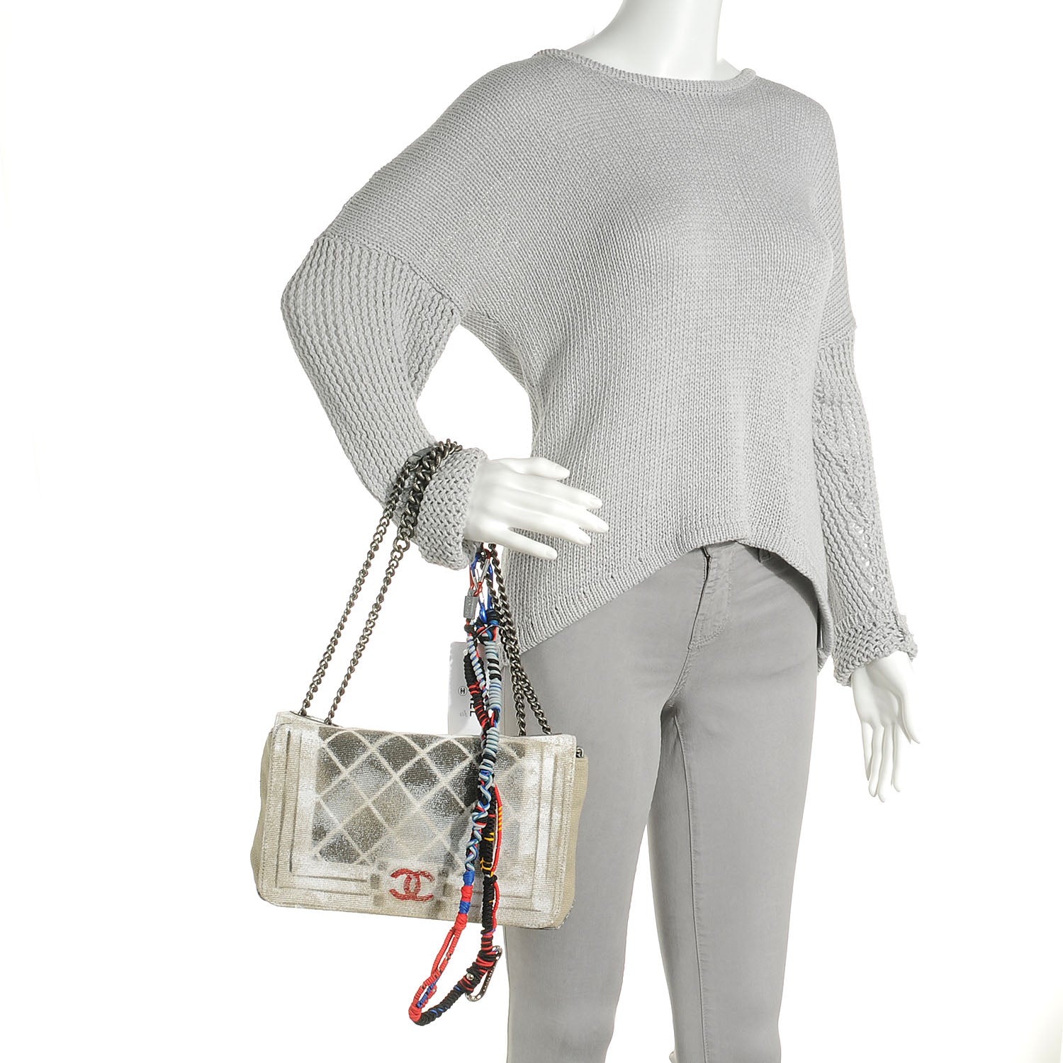 Chanel Canvas Tromp L’Oeil Graffiti Oh My Boy Flap Beige 2 of 8