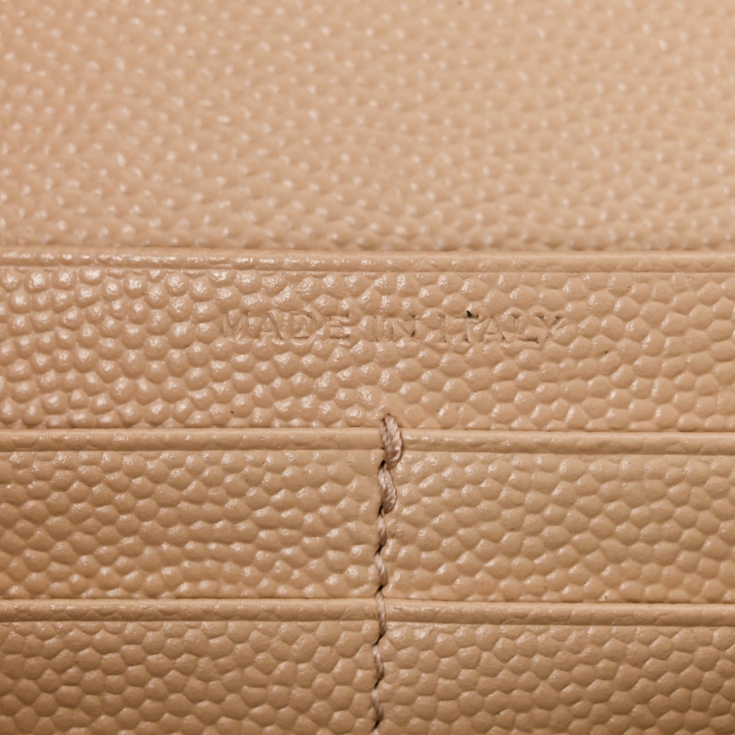 Grain De Poudre Matelasse Chevron Monogram Chain Wallet Nude Powder