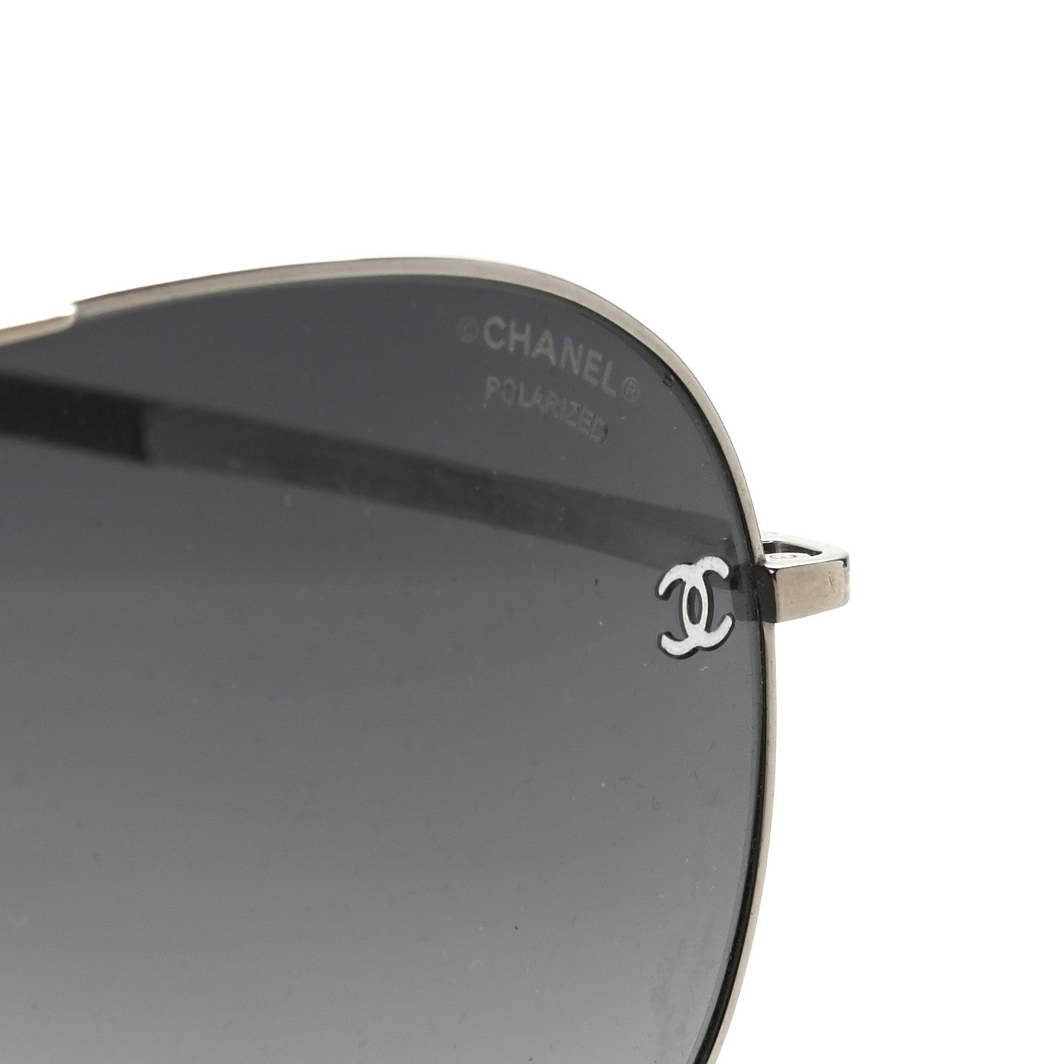 Chanel Metal Polarized Aviator CC Sunglasses 4189-T-Q Gold 7 of 8