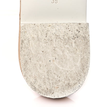 Chanel Tweed Cork Mule Sandal 39 Pink White 13 of 14