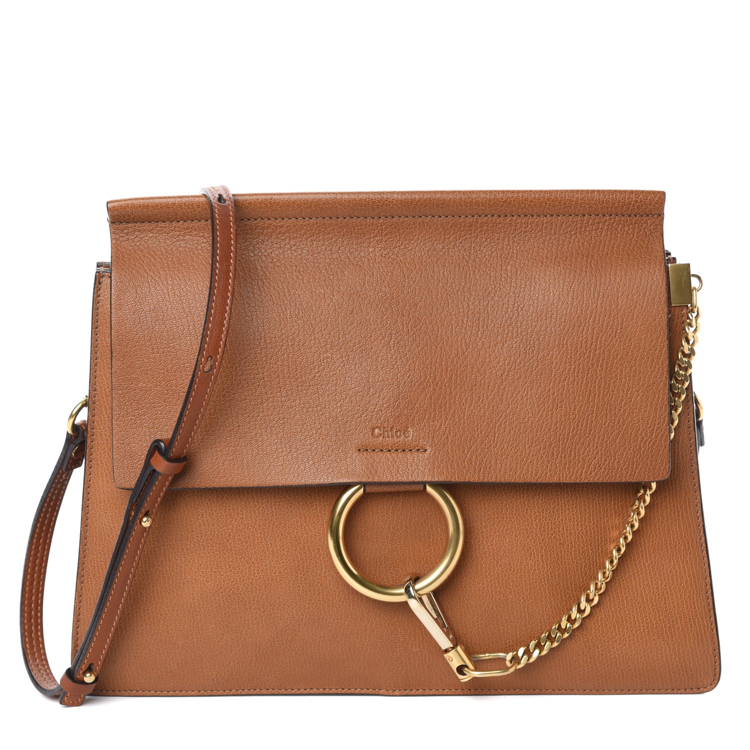 Chloe Goatskin Medium Faye Shoulder Bag Caramel 1 of 9