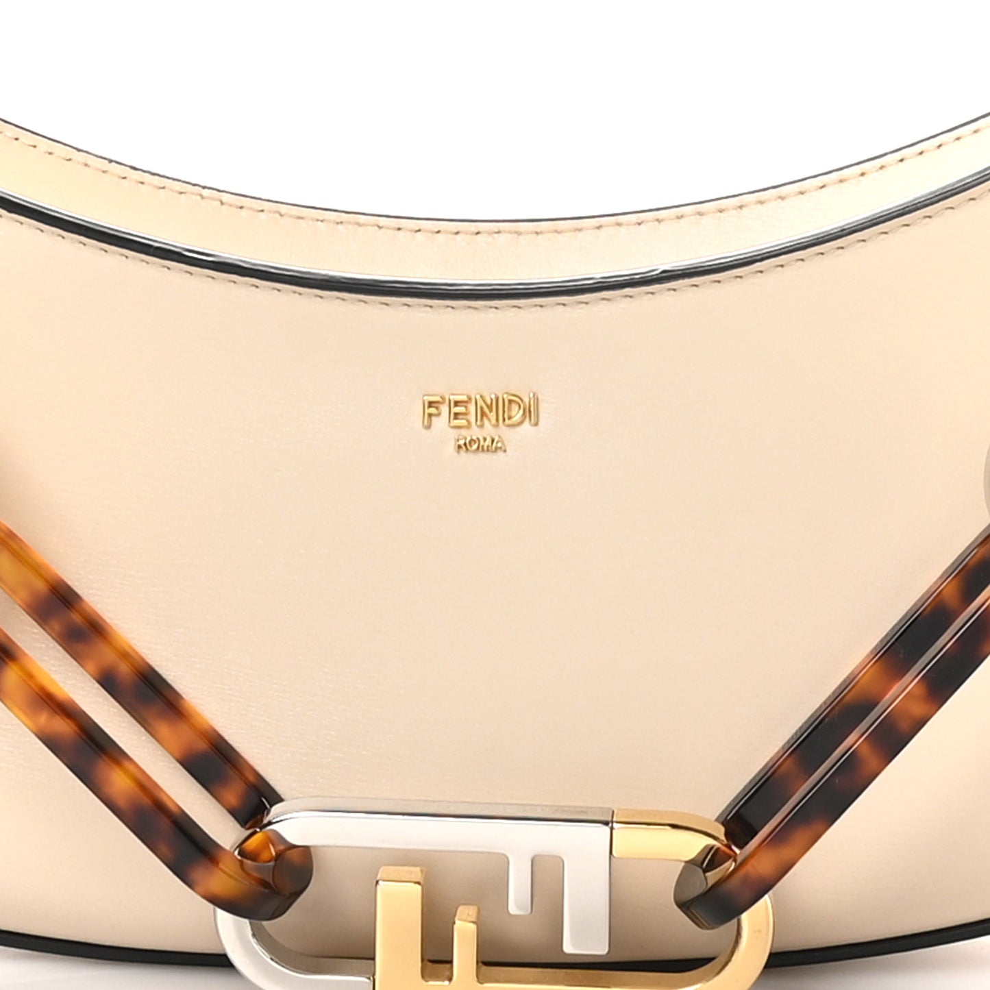Vitello Queen Palmellato Fendi O'Lock Swing Camelia