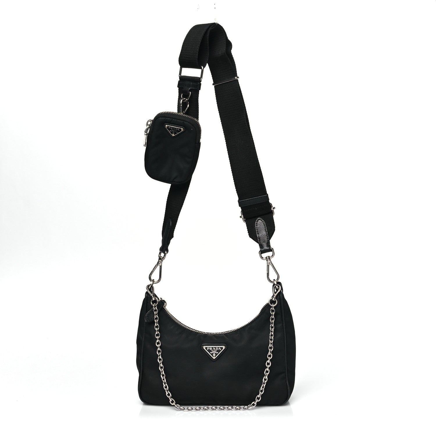 Prada Re-Nylon Saffiano Re-Edition 2005 Shoulder Bag Black 1 of 11