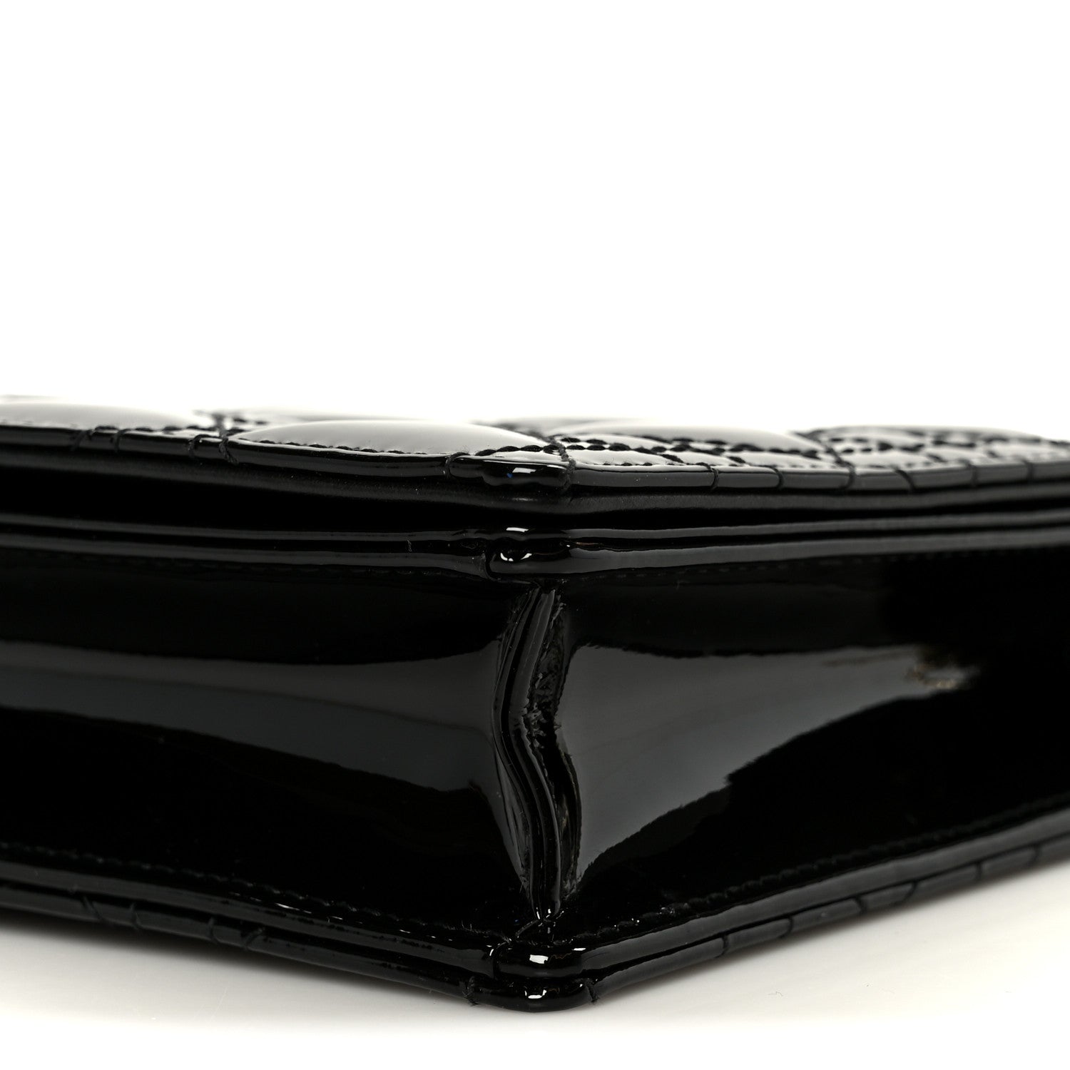 Christian Dior Patent Cannage Lady Dior Convertible Clutch Black 14 of 15