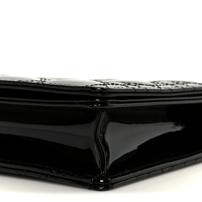Christian Dior Patent Cannage Lady Dior Convertible Clutch Black 14 of 15