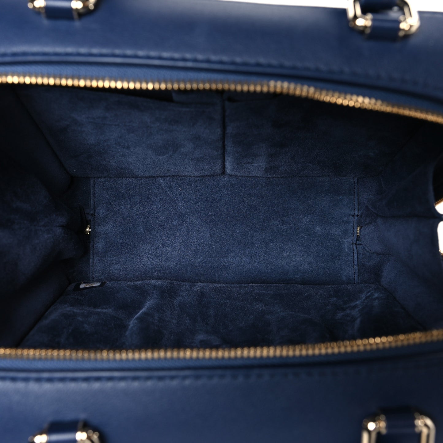 Calfskin Quilted Travel Kit Vanity Case Blue