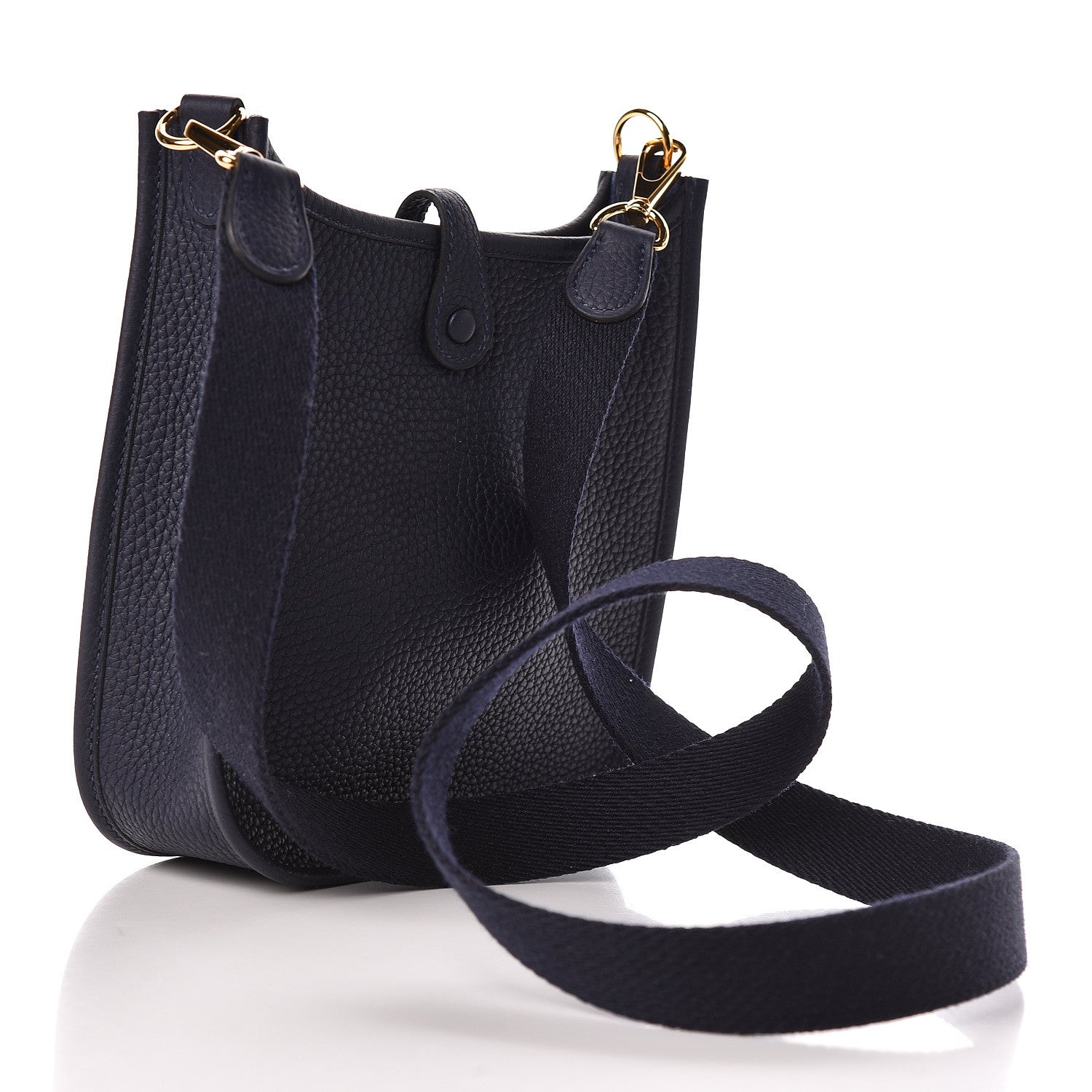 Hermes Taurillon Clemence Evelyne TPM Bleu Nuit 3 of 10