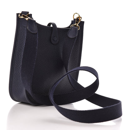 Hermes Taurillon Clemence Evelyne TPM Bleu Nuit 3 of 10
