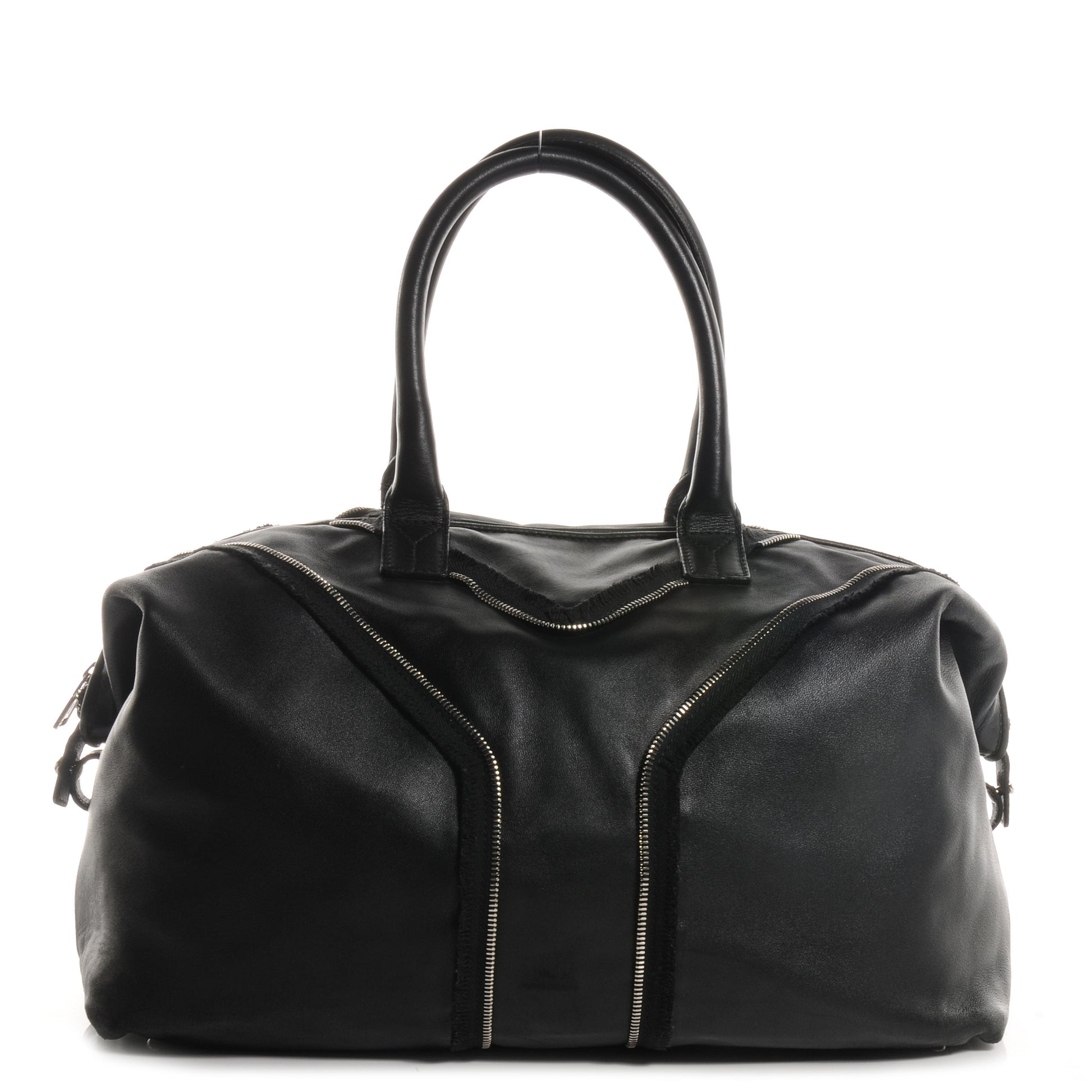 Saint Laurent Coated Lambskin Easy Y Rock Zip Tote Black 1 of 10